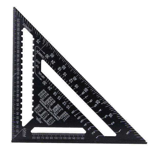 raitool ar01 43x30x30cm metrische aluminium driehoek liniaal zwarte driehoekige liniaal