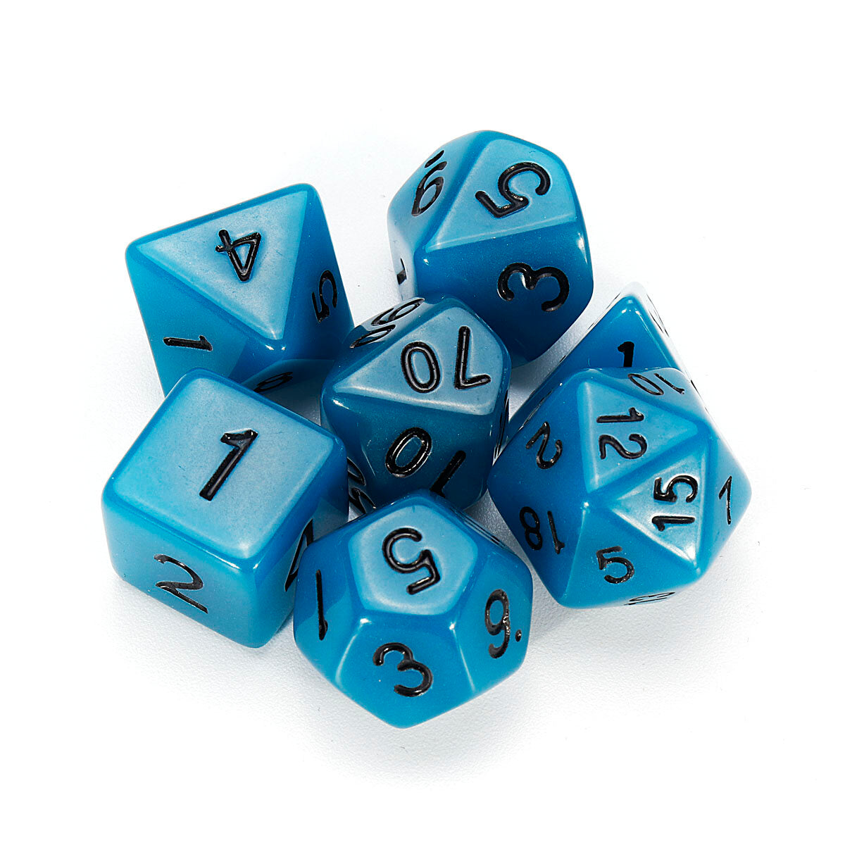 7 stuks lichtgevende polyhedral dobbelstenen multi-sided dobbelstenen set polyhedral dobbelstenen met dobbelstenen cup rpg gadget