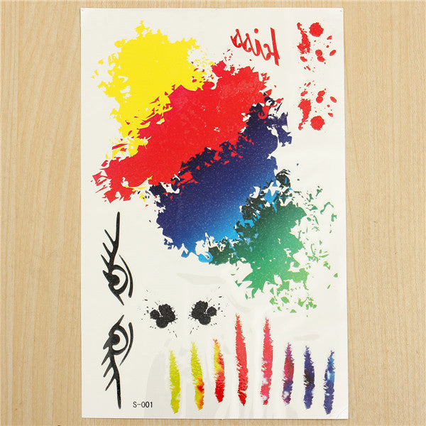 waterdichte graffiti tattoo sticker tijdelijke tattoos veelkleurige vinger inkt schilderen verwijderbaar