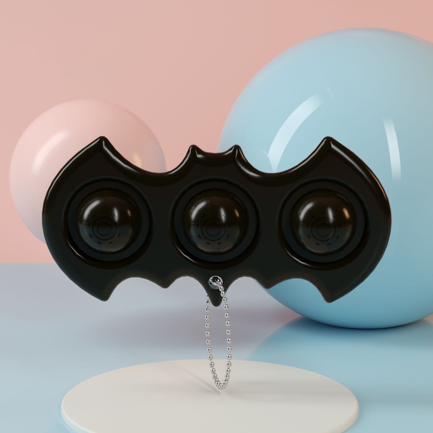 mini bat zintuiglijke fidget ontspanning stress anti-angst autisme hand edc gadget voor kinderen tiener volwassen push pop bubble sleutelhanger
