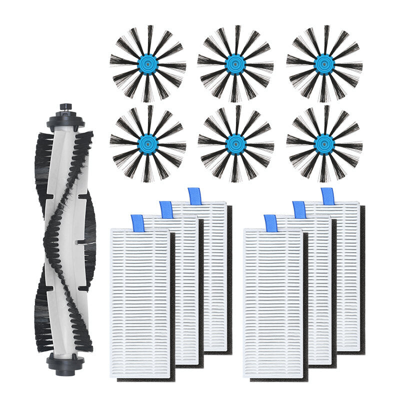 13 stuks vervangingen voor bissell 3115 robot stofzuiger onderdelen accessoires hoofdborstel * 1 zijborstels * 6 hepa-filters * 6 [niet-origineel]