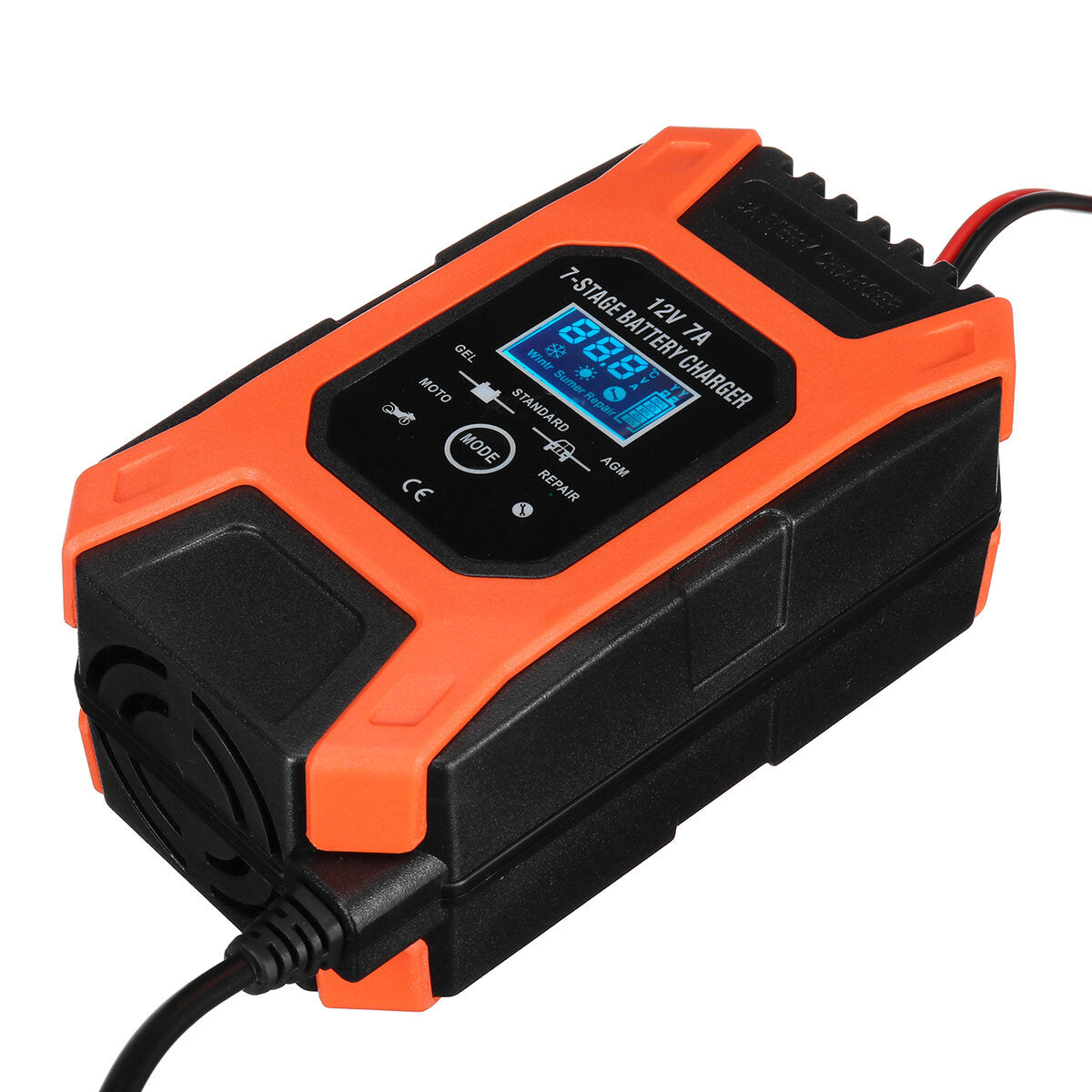 12 v 7a 7-traps lcd pulsreparatie acculader voor auto motor agm gel nat loodzuur