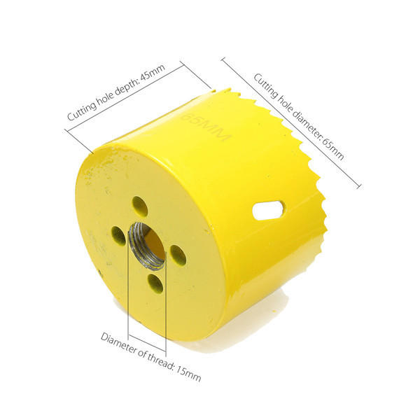 65 mm m42 metalen gatenzaag gatenzaag prieel pilootboor hout kunststof gatenzaag