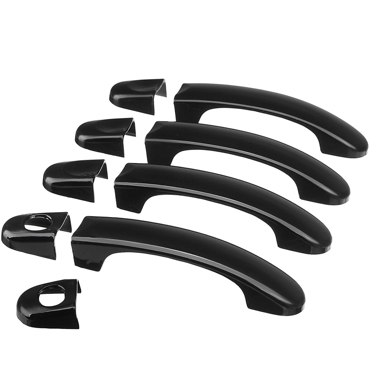 9 stuks gloss black abs deurgreep covers set voor vw transporter t5 t6 caddy van