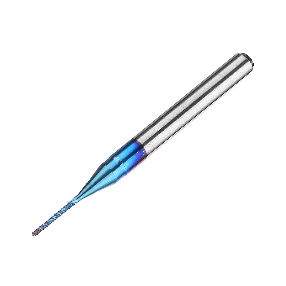 10 stuks 0.5-1.0mm blue naco coated pcb bits carbide engraving frees for cnc tool rotary burrs