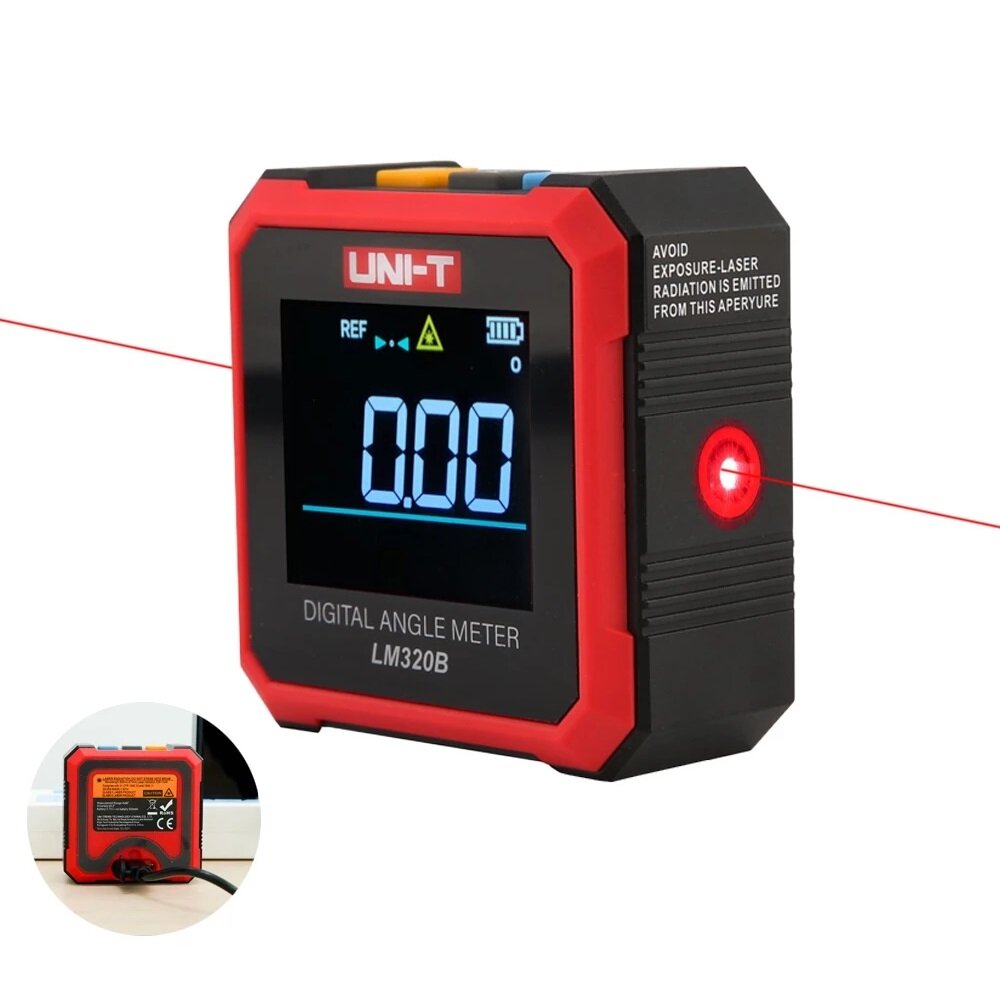 uni-t lm320b dual laser digitale gradenboog 4*90° inclinometer 4-zijdig magnetische bodemhoek gauge level meter meetinstrumenten