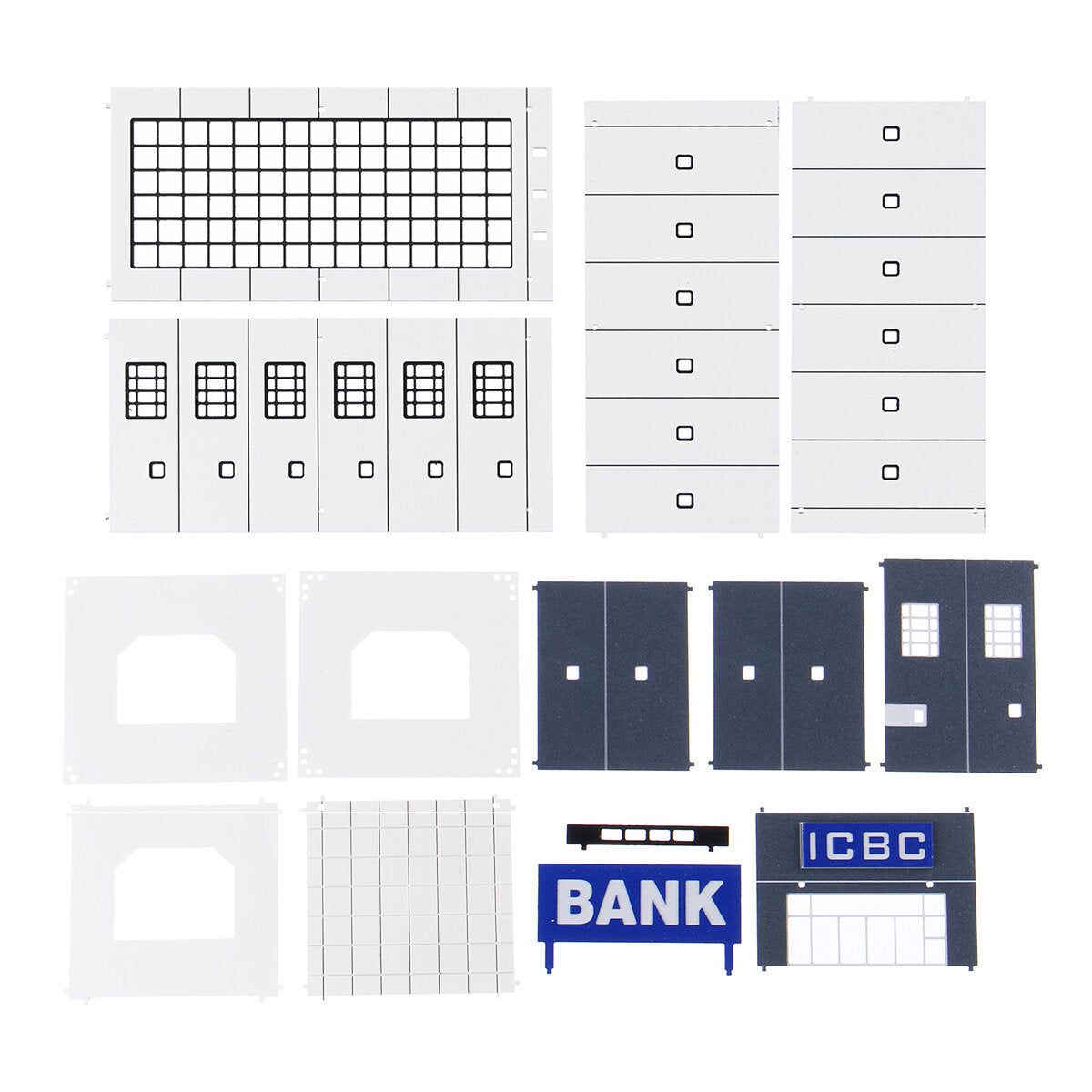 1/150 outland modern building model bank n-schaal voor gundam-geschenken