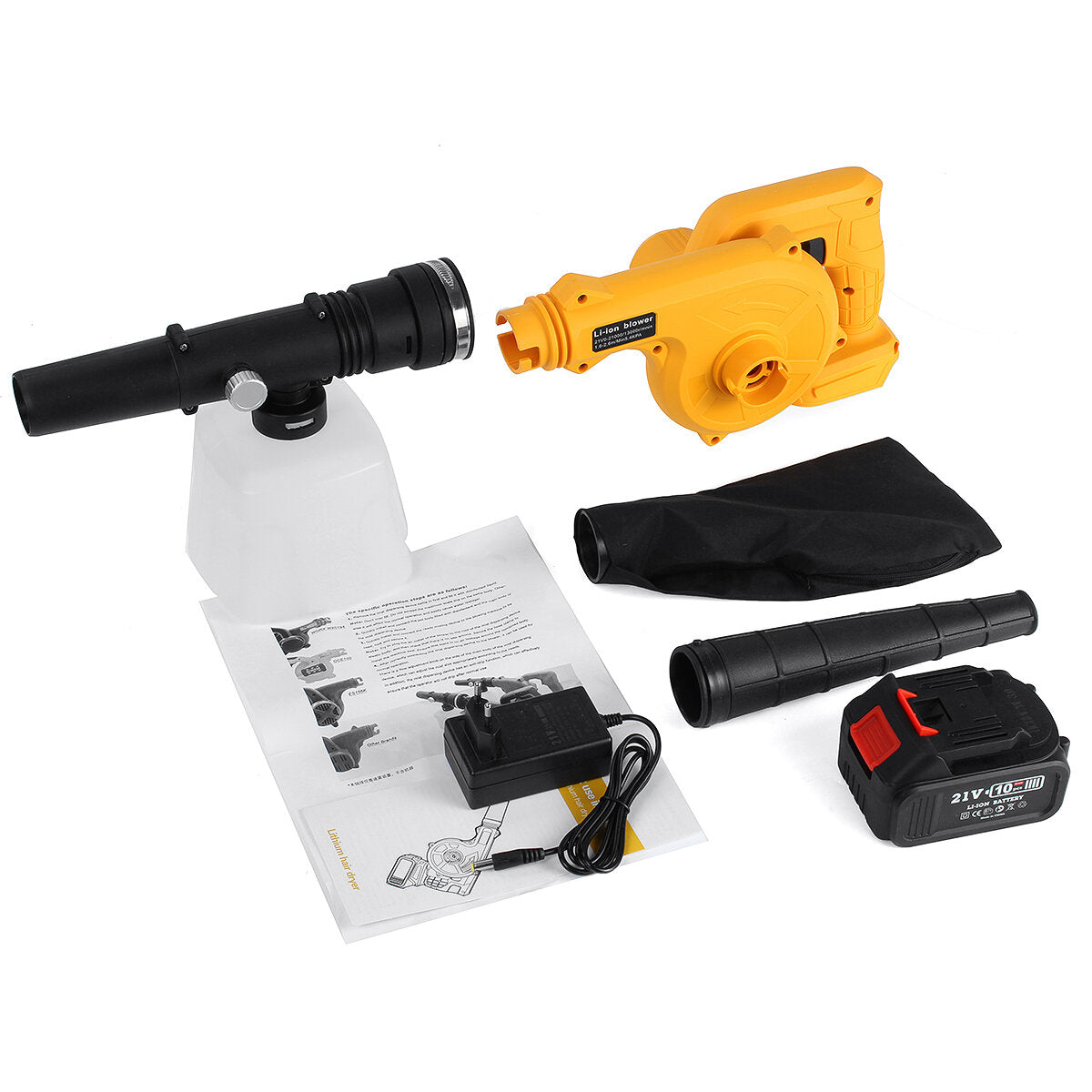 2 in 1 draadloze elektrische luchtblazer sproeier 900 w stofzuiger spray schilderen watering tool