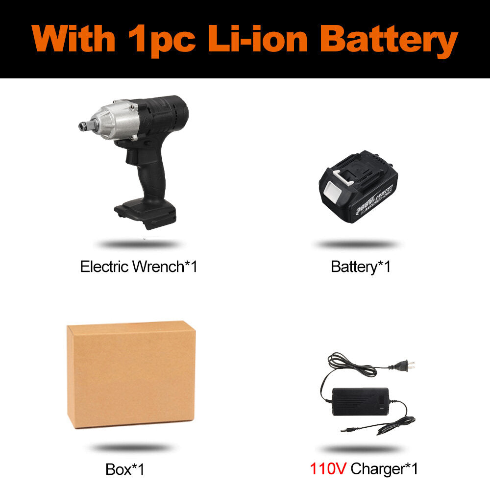 588n.m 1/2 inch led draadloze elektrische slagmoersleutel drivers tool w/geen/1/2 batterij ook voor makita 18v batterij