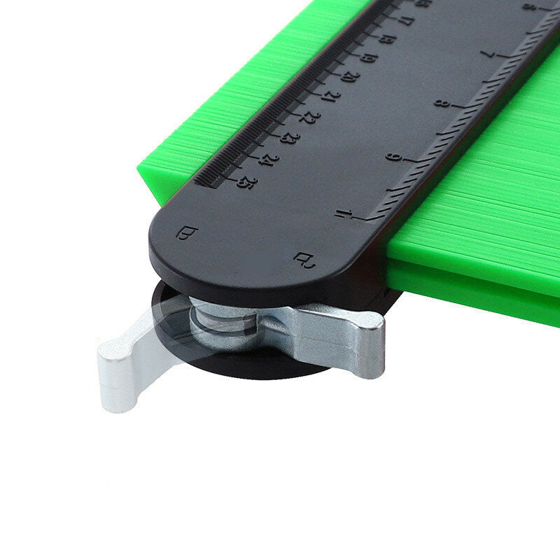 10 inch contourmeter groene afsluitbare vorm radiale liniaal profileringsmeter die apparaat neemt