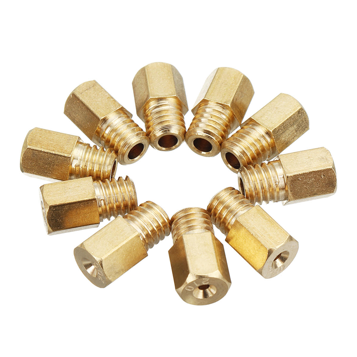 10 stuks hex style carburateur hoofdjets set voor mikuni vm tm tmx carb 200-290