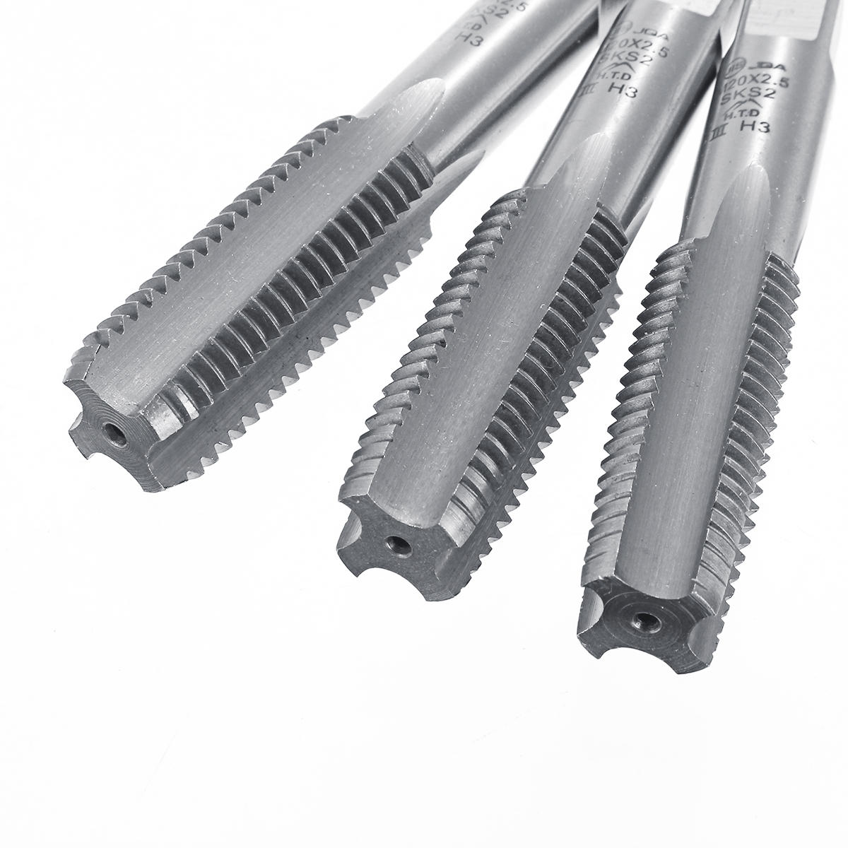 3 stuks m10-m20 hss-4341 schroef tap rechte groef hogesnelheidsstaal rechte fluit gereedschapsset