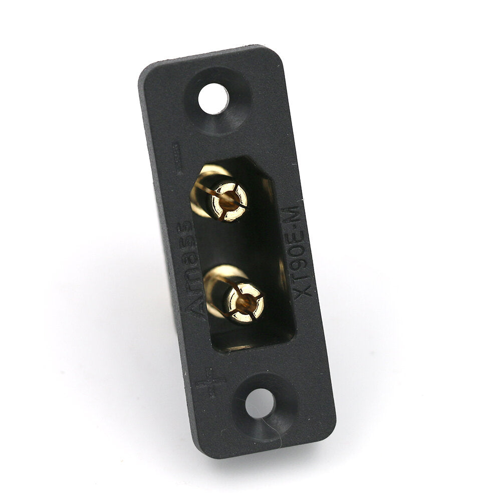 amass xt90e-m messing vergulde batterij plug vaste zwarte xt90e mannelijke connector voor rc elektrische voertuig balans auto