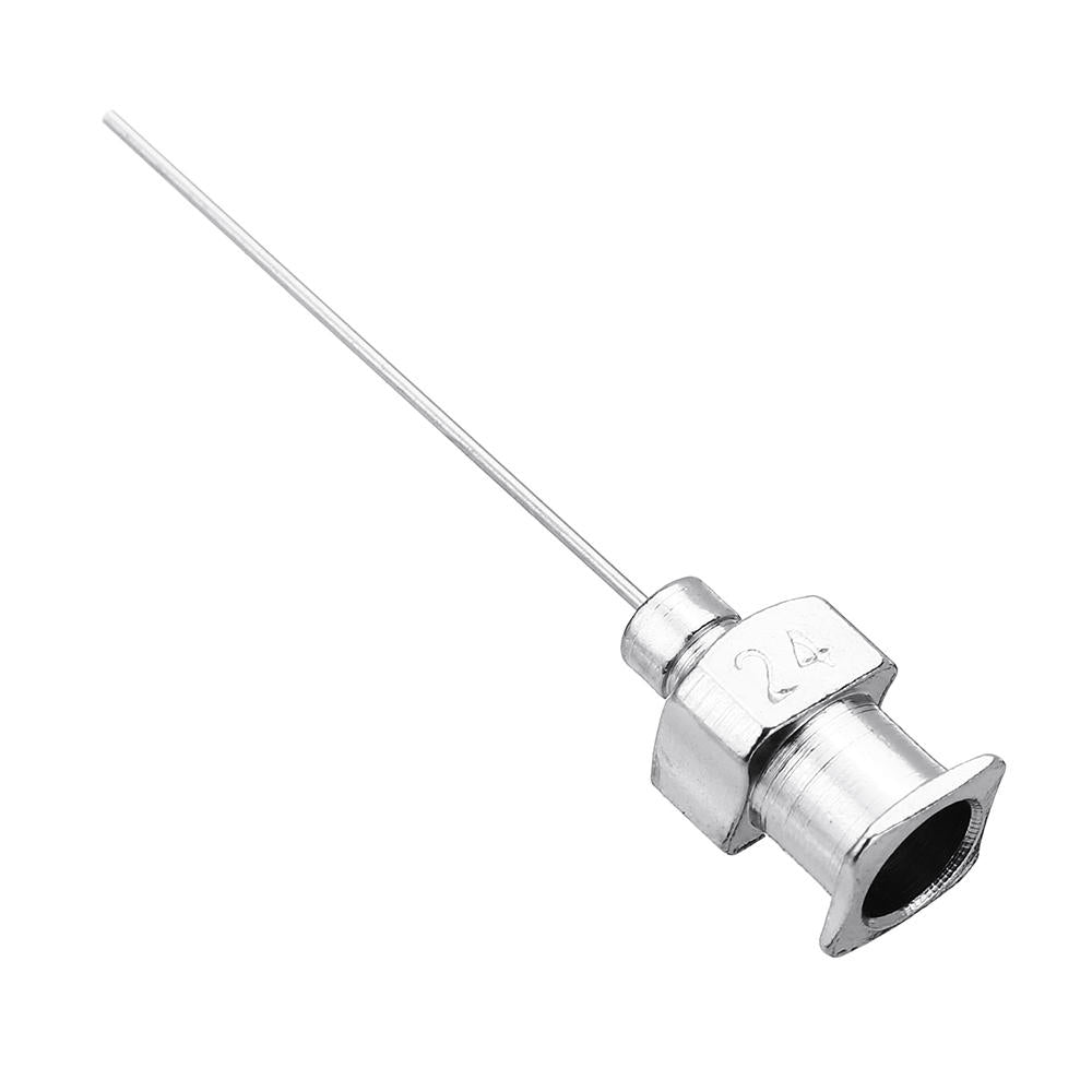 12 stuks / set 1 inch rvs blunt tip doseernaald luer lock voor spuit navullen en meten vloeistof industriële lijm applicator