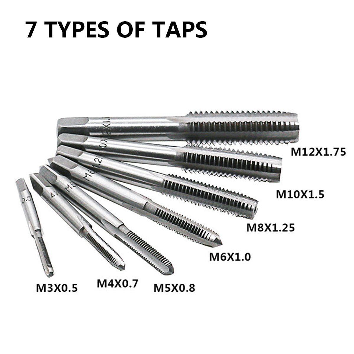 40-delige metrische tapsleutel en matrijs pro set m3-m12 moerbout legering metalen handgereedschap