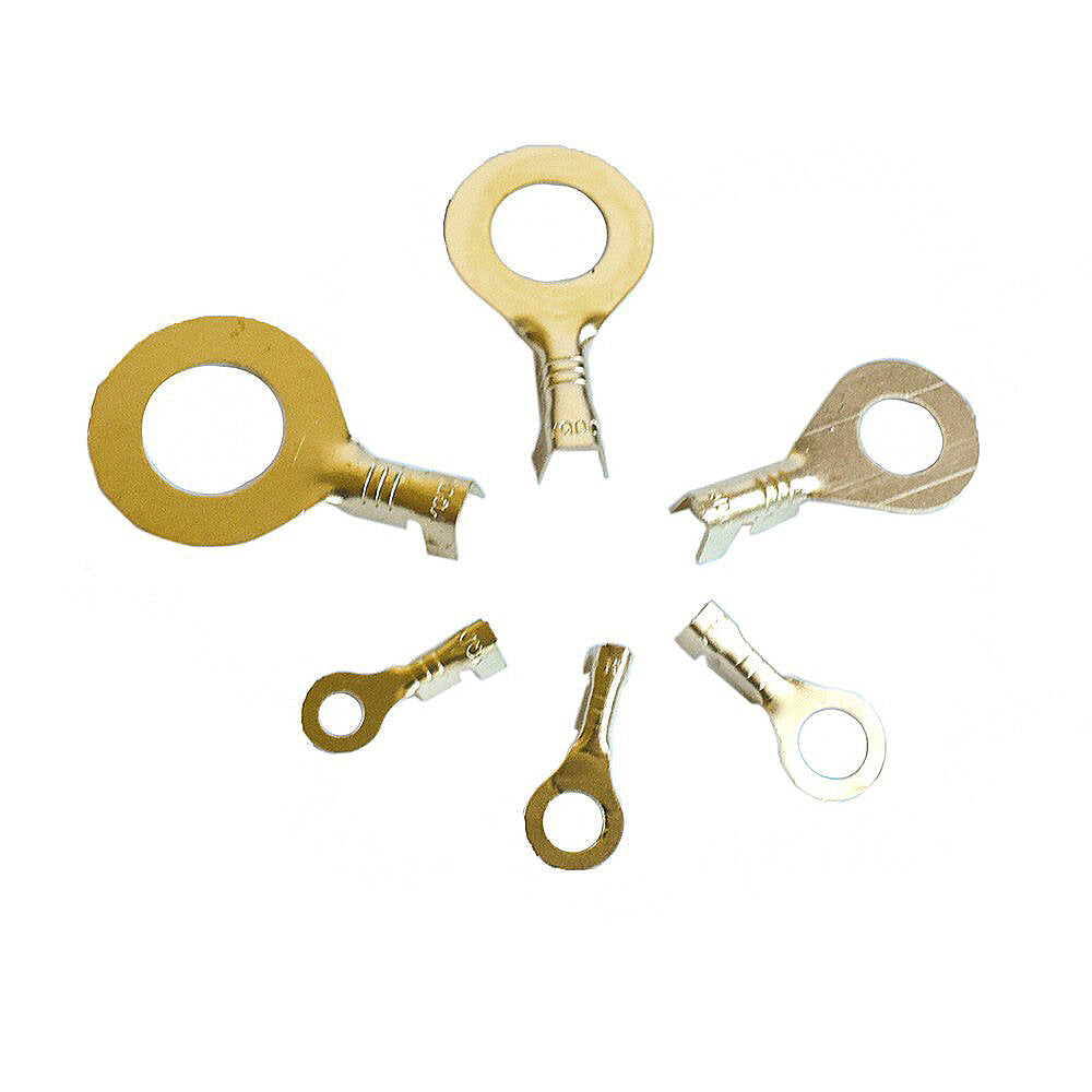 150/300/540 stuks m3/m4/m5/m6/m8/m10 ring lugs eyes copper crimp terminals cable lug wire connector non-insulated assortment kit