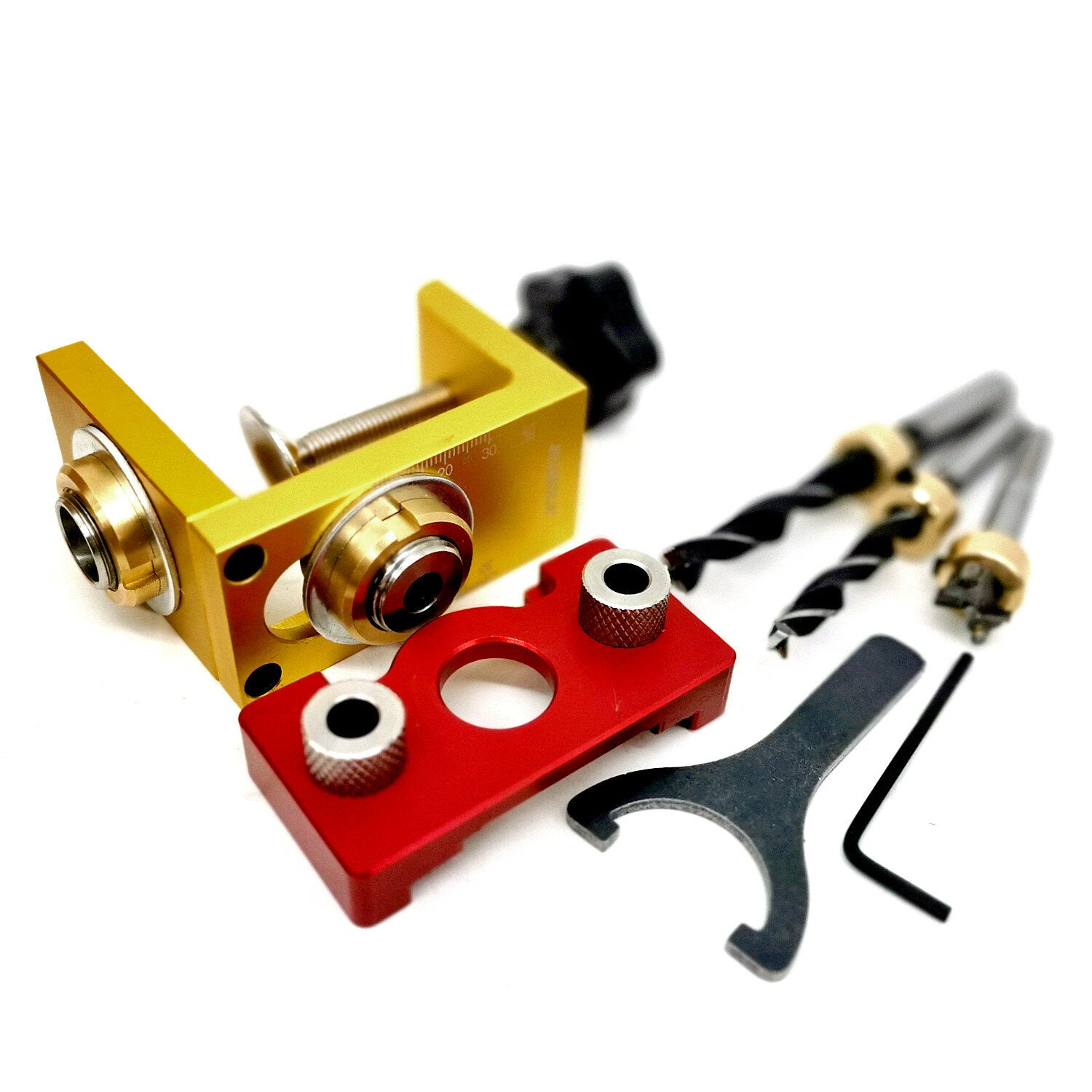 3 in 1 dowelling jig houtbewerking verstelbare aluminium boorgeleider locator