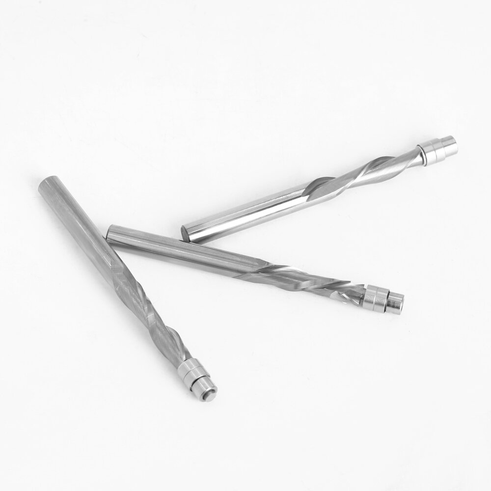 lavie 1 pc 6.35mm schacht vhm lager geleide twee fluit flush trim frezen houtbewerking frezen frees