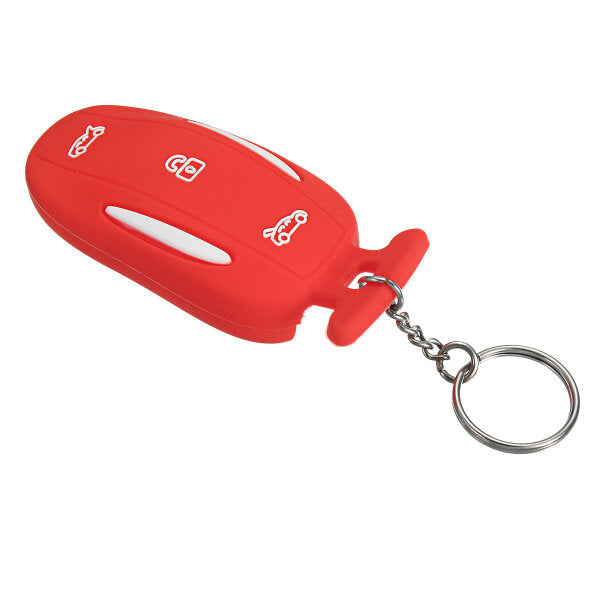 3 button silicone smart remote key cover fob case sleutelhouder met sleutelhanger voor tesla model x