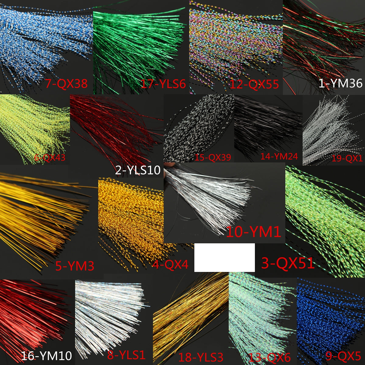 zanlure 150pcs 18colors lure tying making met crystal flash fly tying materiaal