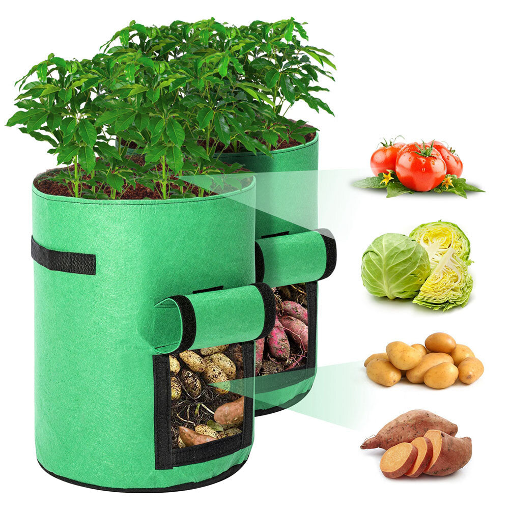 2 pak 10 gallon plantenzak stoffen potten premium ademende stoffen zakken voor aardappelplantcontainer
