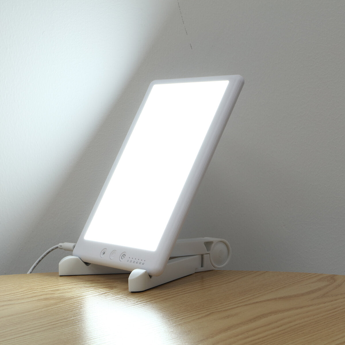 elfeland 12w 100-240v ac 6500k led-behandellamp met dim- en geheugenfunctie 1.8m wit netsnoer en beugel