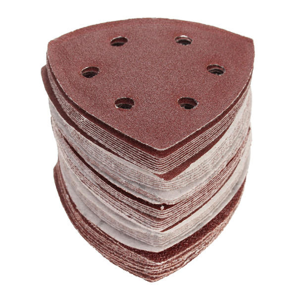 50 stuks 90mm 40-180 grit schuurbladen driehoek sander grinder backing paper pads