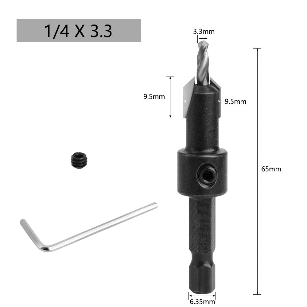 lavie 1 st 1/4 hex shank hss verzinkboor houtbewerking router bit set frees tapeinduithalerset remon sloop