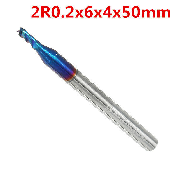 4 fluiten kogelneusfrees wolfraamcarbide naco gecoate 2r0.2-8r2.0 hrc65 frees frees