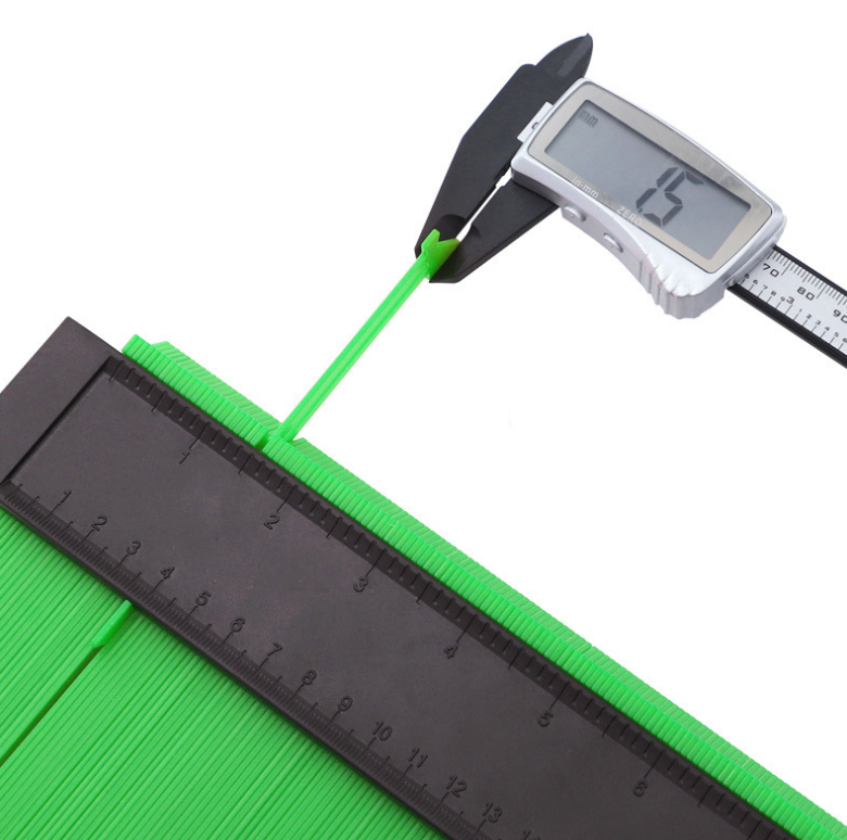 10 inch contourmeter groene afsluitbare vorm radiale liniaal profileringsmeter die apparaat neemt