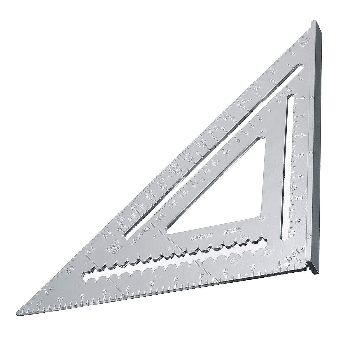 12 inch aluminium haakse driehoek liniaal gradenboog framing meetinstrumenten