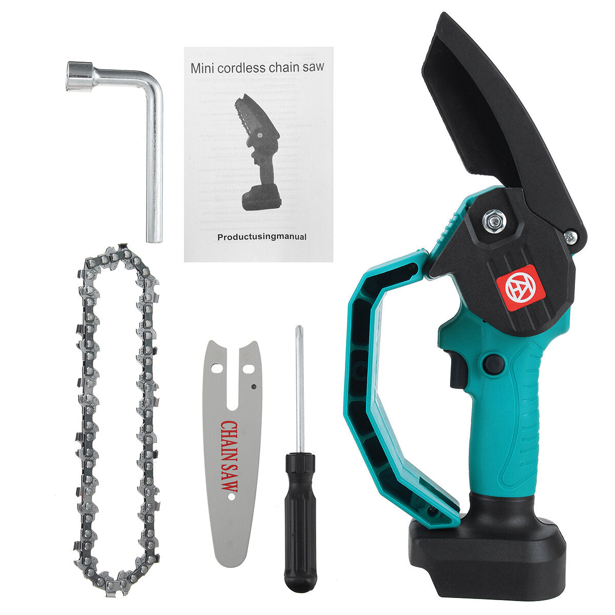 3000w 4 inch elektrische kettingzaag draagbare one handzaag timmerwerk mini-kettingzaag tuingereedschap voor makita batterij