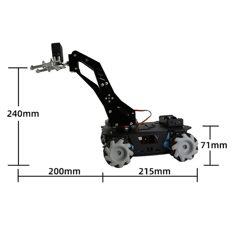 mecanum wheel robotic arm trolley handling smart car