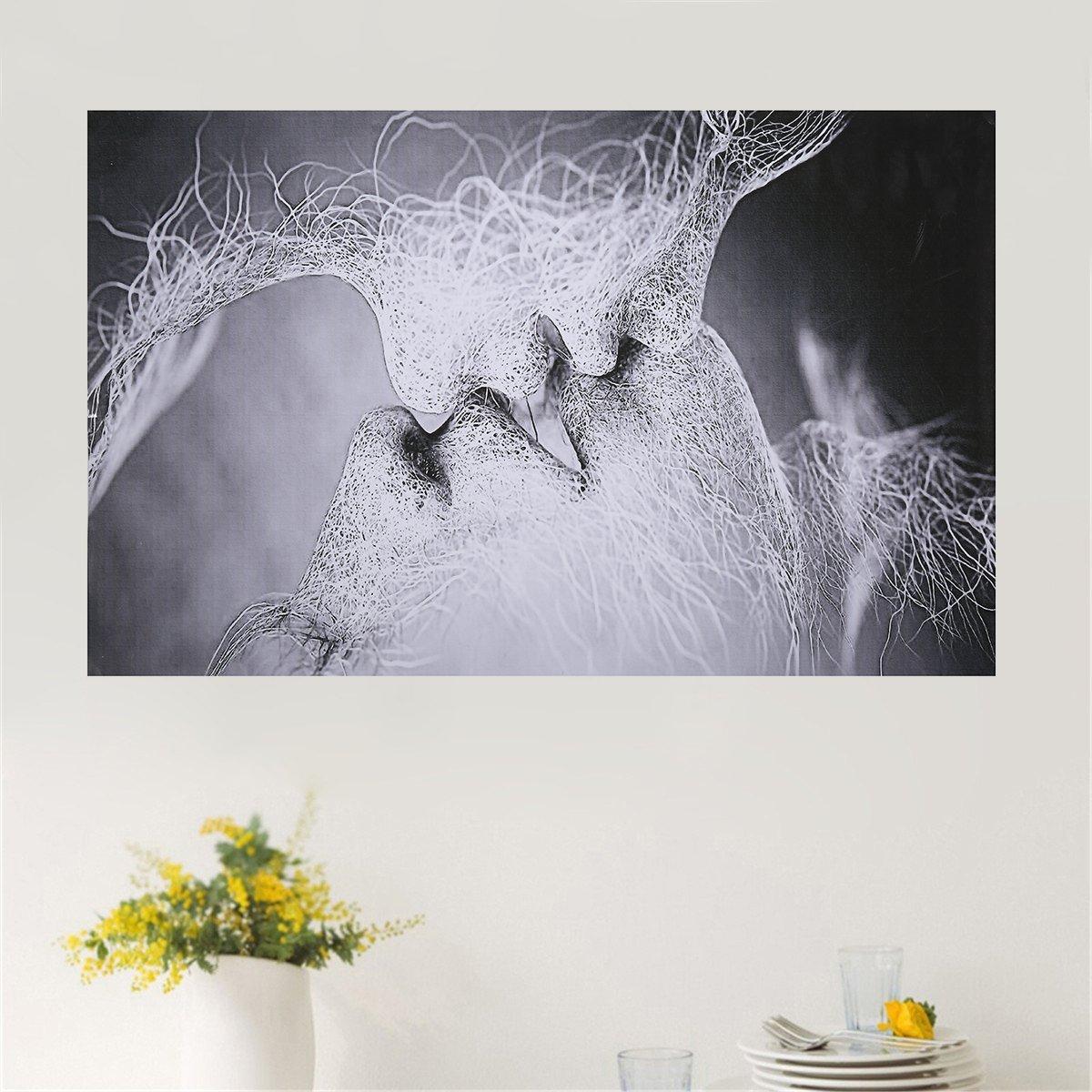 zwart wit love wall art picture print abstracte kunst op decoraties schilderijen