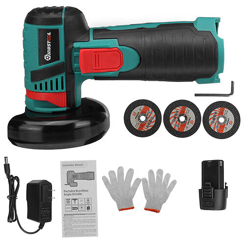 18vf 3 slijpschijven + handschoenen + kleine moersleutel!!!!! nieuwe kartonnen verpakking mini borstelloze haakse slijper polijstmachine