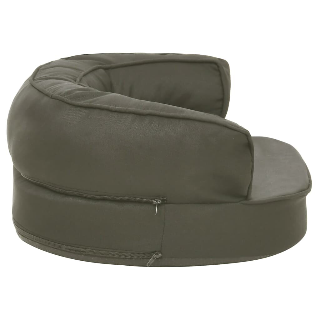 hondenmand ergonomisch linnen look 60x42 cm donkergrijs