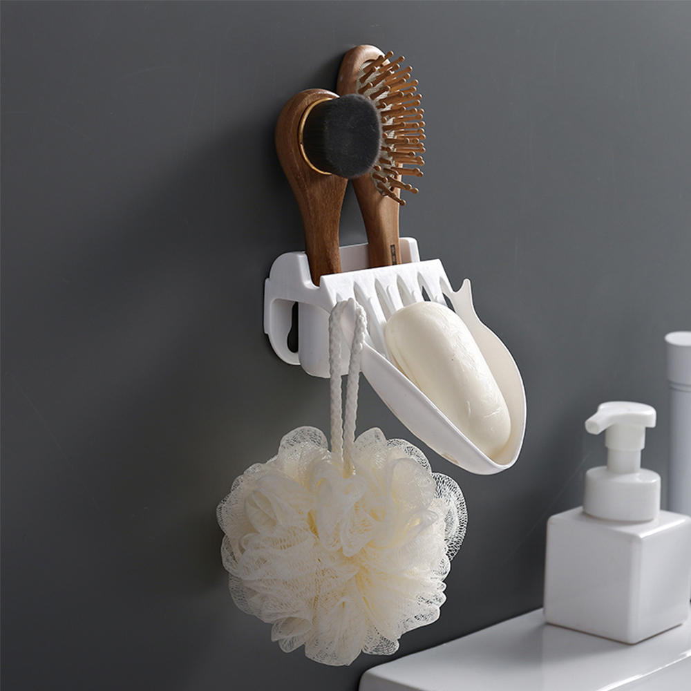 niet-geperforeerde dubbellaagse zeepkist sterke non-stick pasta badkamer afvoer wc wandmontage zeep plankrek voor tweeërlei gebruik