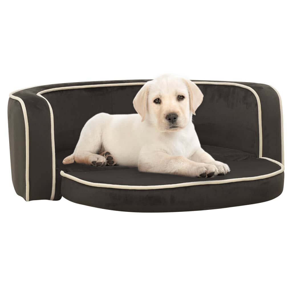 hondensofa opvouwbaar 73x67x26 cm pluche donkergrijs