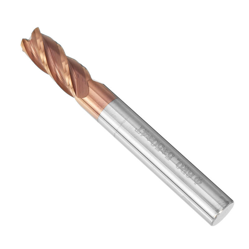 hrc58 ronde neus 4 fluiten freesfrees 2r0.2-6r0.5 altin-coating cnc freesfrees