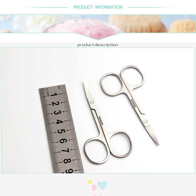 rvs manicure schaar cutter wenkbrauw schaar wenkbrauw trimmer wenkbrauw wimpers neus haar schaar nail make-up