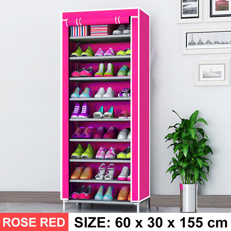 10 tier dhz schoenenrek draagbare opbergkast organizer garderobe stofdicht
