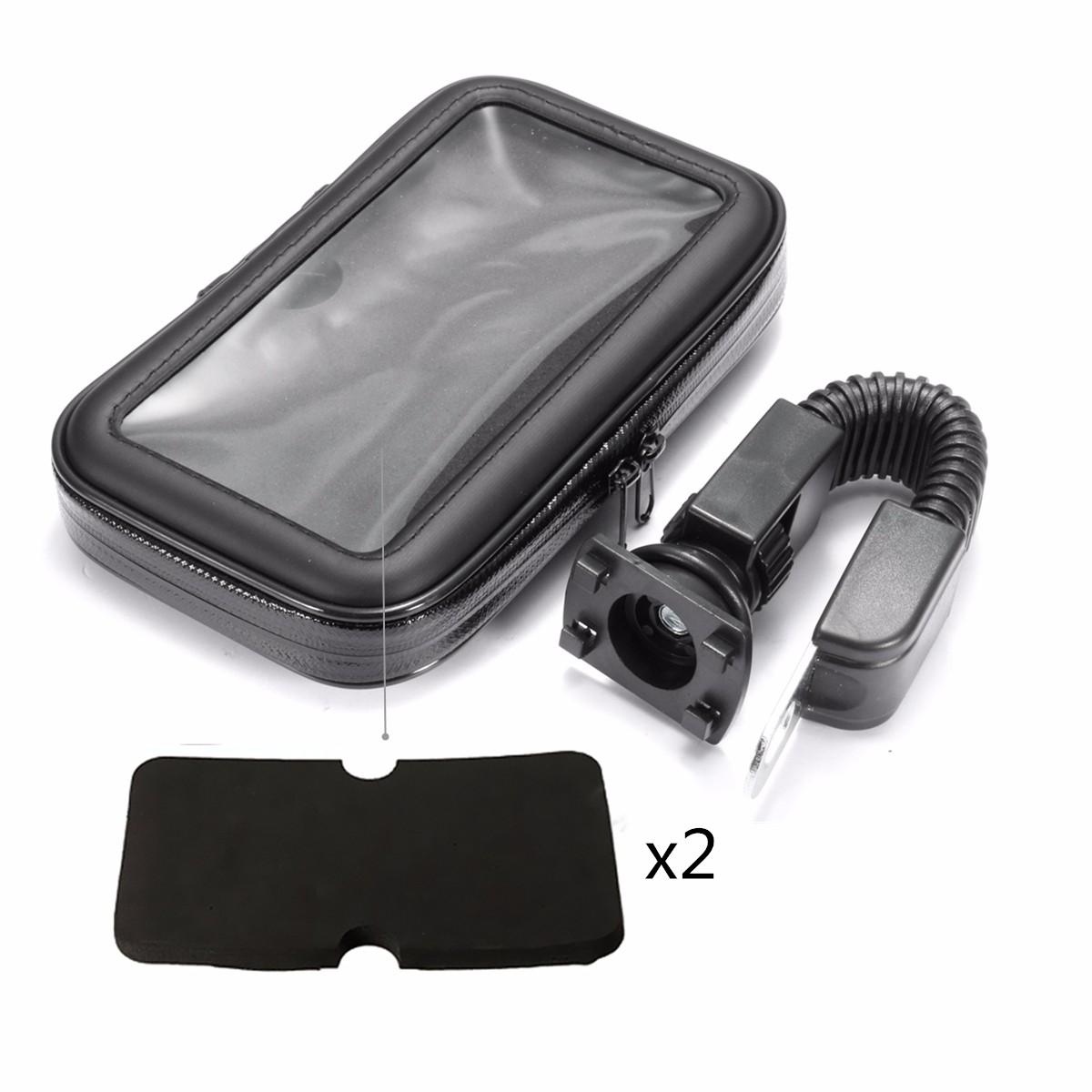 6inch waterproof phone holder gps case motorcycle rear view mirror mount