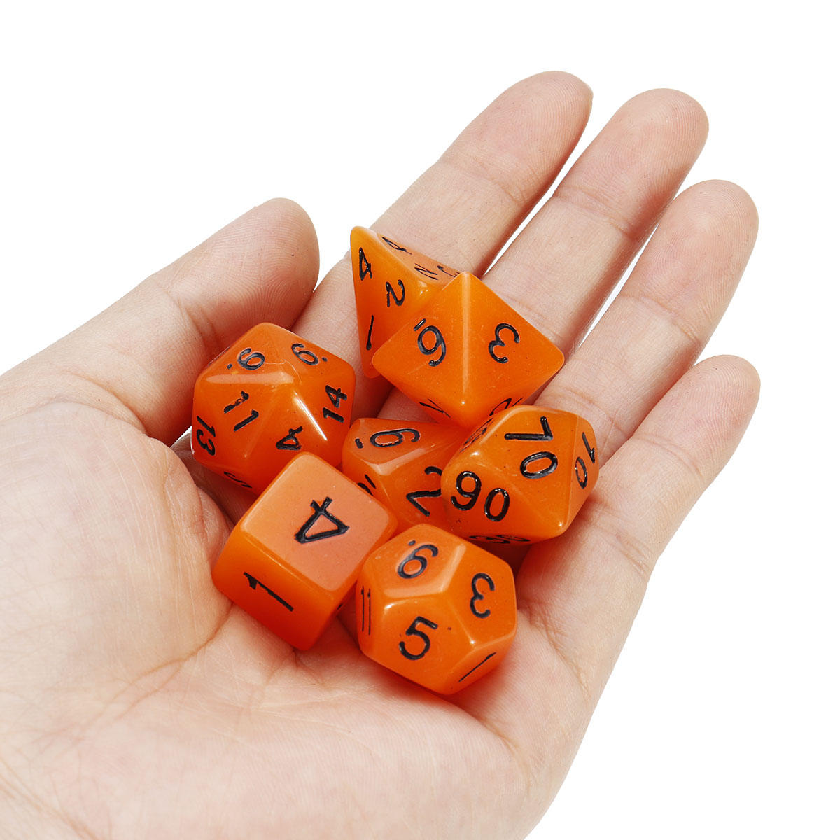 7 stuks lichtgevende polyhedral dobbelstenen multi-sided dobbelstenen set polyhedral dobbelstenen met dobbelstenen cup rpg gadget