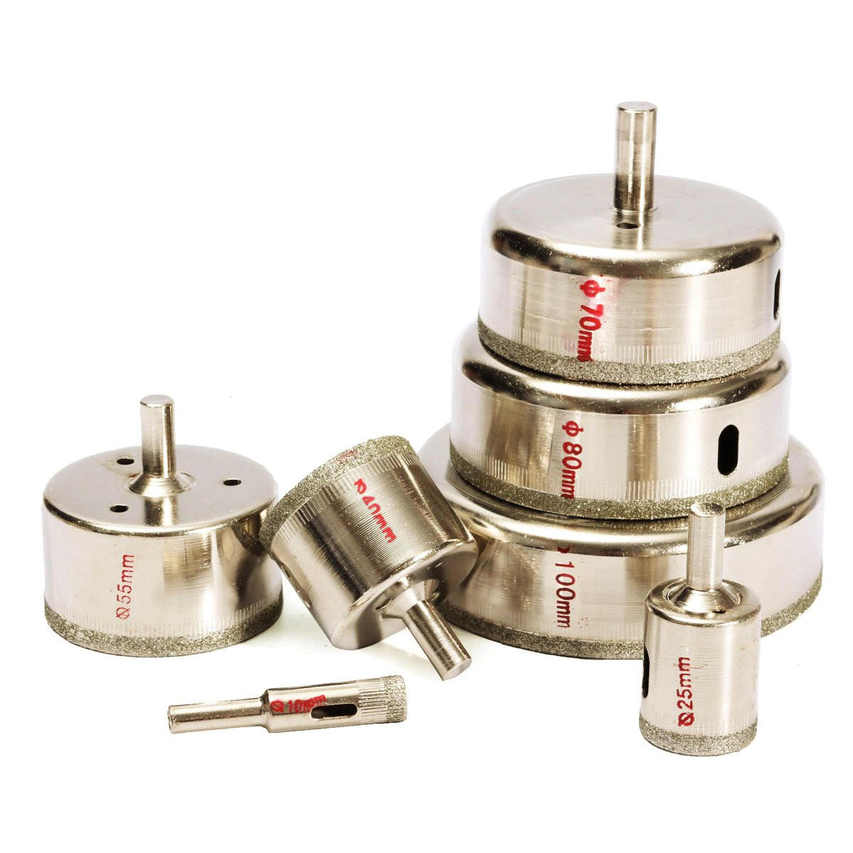 7 stuks 10-100mm diamant gatenzaag boor set tegel keramisch glas porselein marmer gatenzaag: