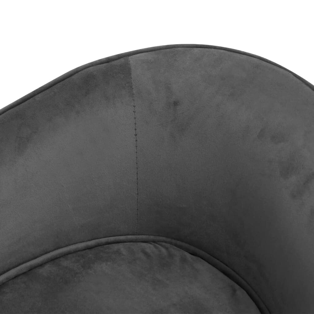 hondensofa donkergrijs 27.2 x19.3 x15.7 pluche en kunstleer
