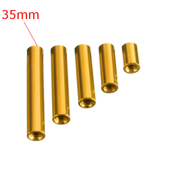 m3ar6 m3 aluminiumlegering uitstekende studs 10-35mm gouden ronde pcb board spacers standoffs 10pcs