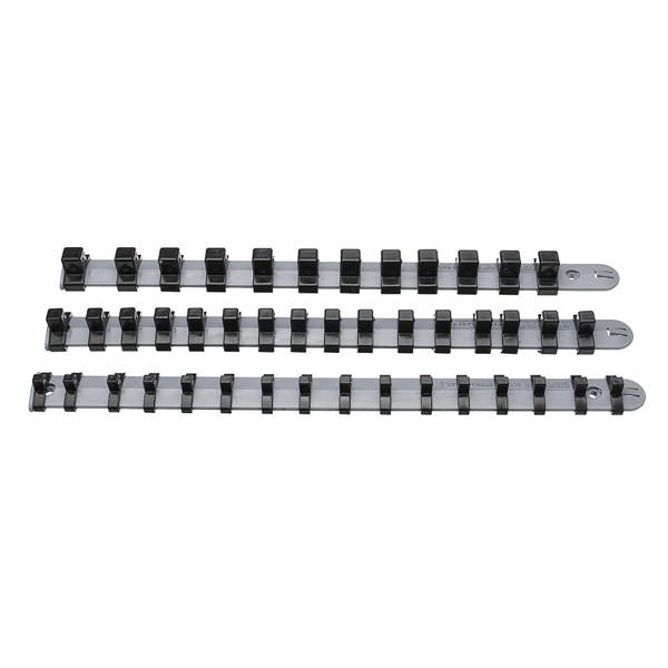 3 stuks 1/4 3/8 1/2 inch socket tray rail rack houder organizer plank stand