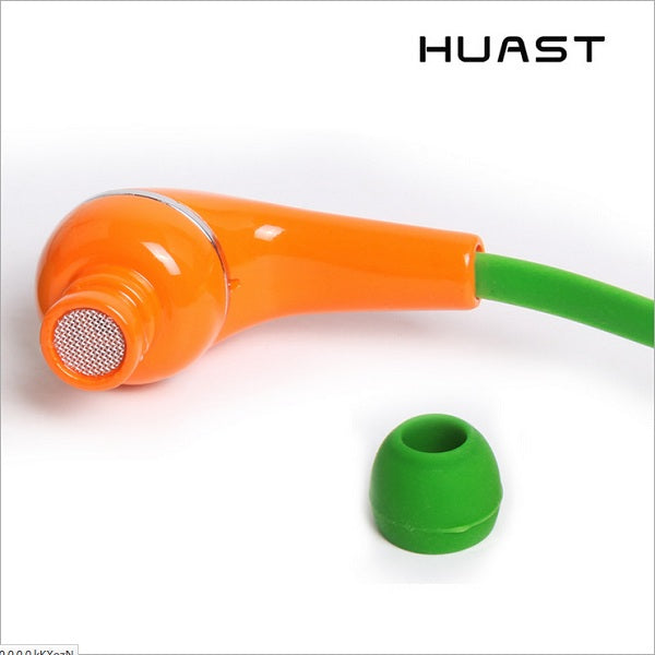 huast-37 kleurrijke zware bas hoofdtelefoon met mic in-oortelefoon voor iphone samsung xiaomi