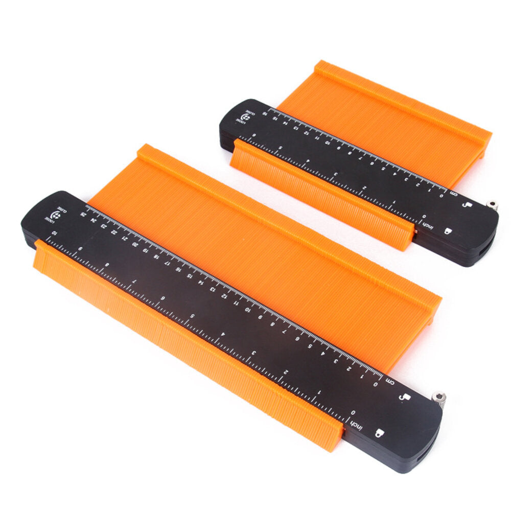 6/10 inch verbreden contour gauge duplicator profiel tool met slot legering rand vormgeven hout maatregel liniaal laminaat tegels gauge