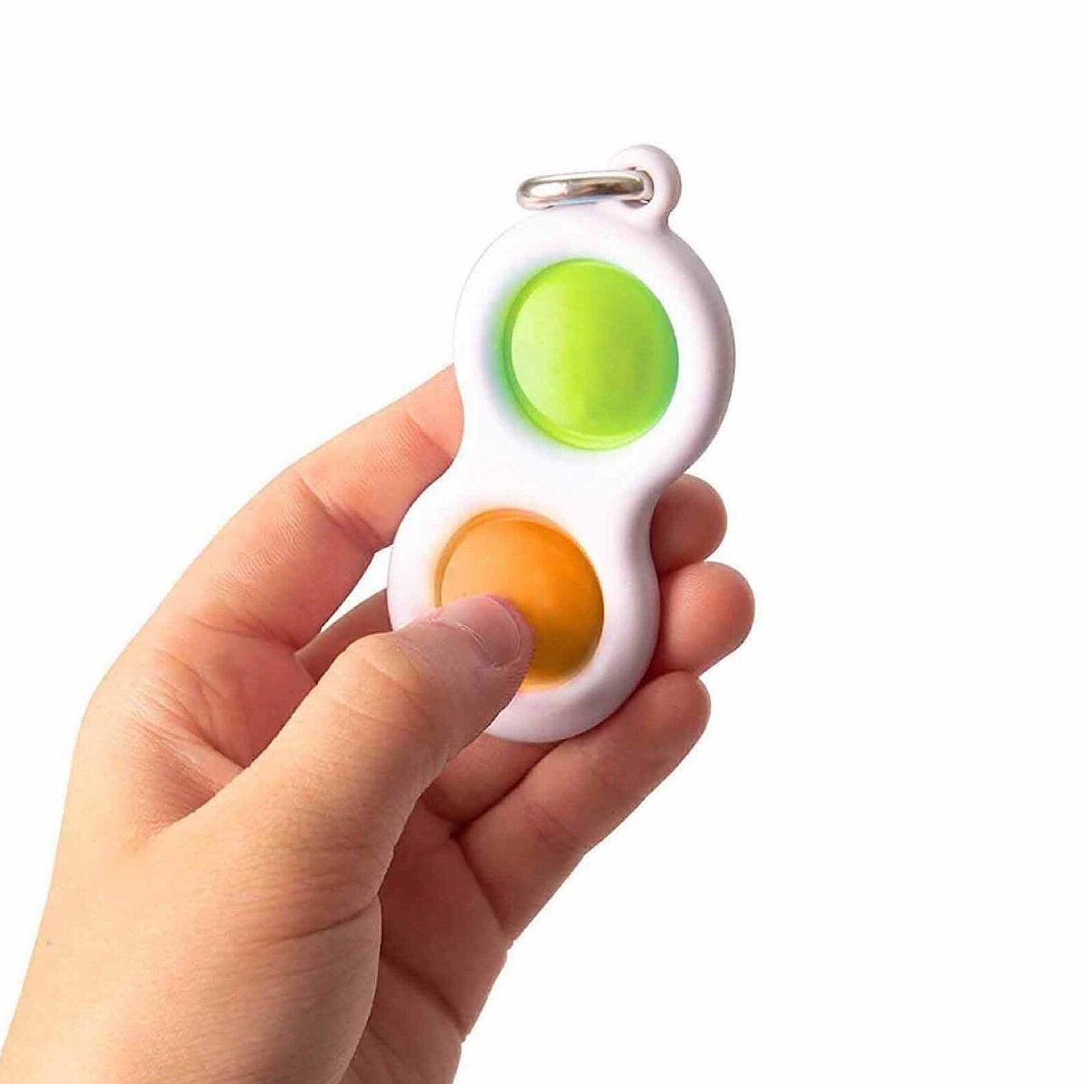 mini simple dimple sensorisch mini sensorisch fidget ontspanning stress relief anti-angst autisme hand edc gadget voor kinderen tiener volwassen push pop bubble sleutelhanger